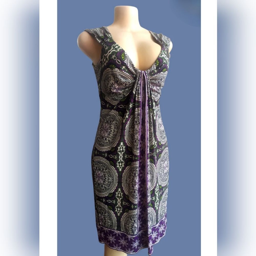 Signature London Style M Sleeveless Dress Mandala Print Vibrant 3307-W